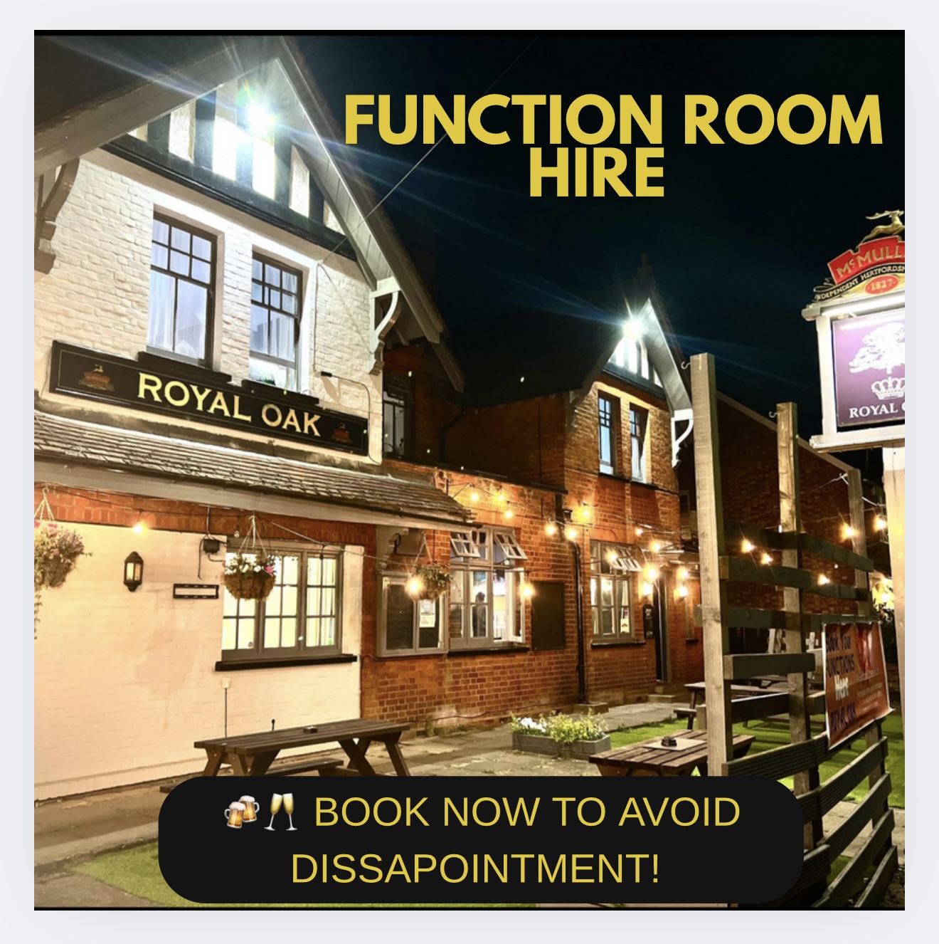 Seating Area Outside The Rose and Crown, Aston